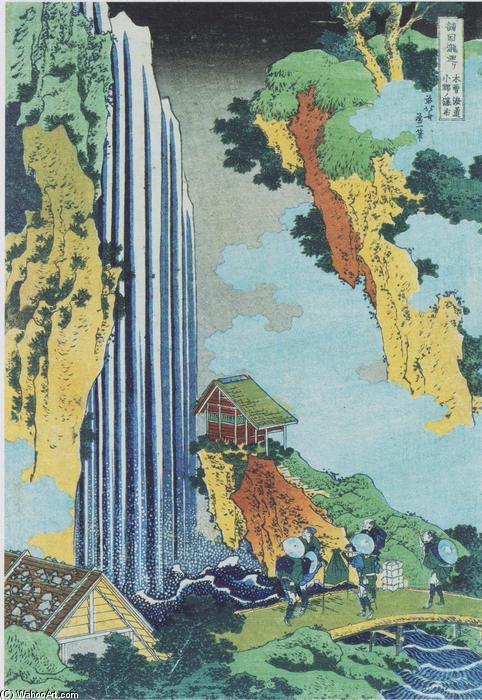 Cascada Ono En El Kisokaidō — Katsushika Hokusai