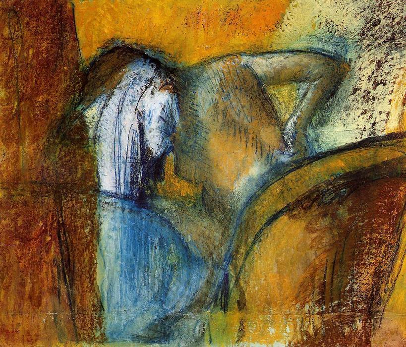 Woman Seen From Behind, Drying Hair — Edgar Degas