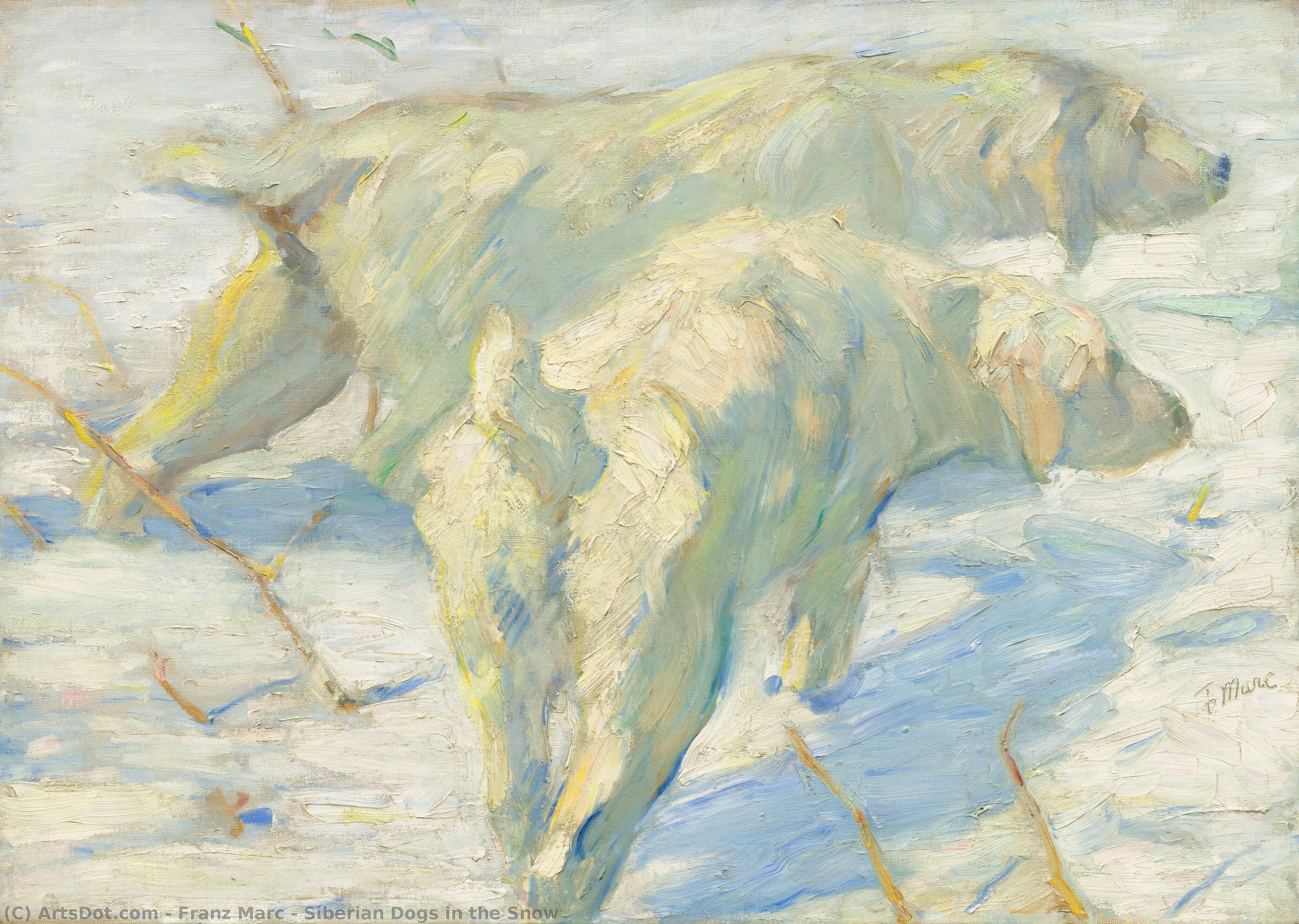 Siberian Dogs In The Snow — Franz Marc