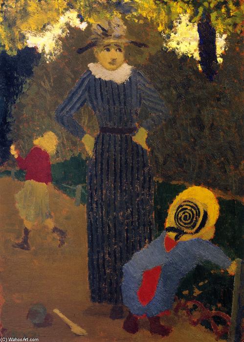 In The Public Garden - The Straw Hat — Jean-édouard Vuillard