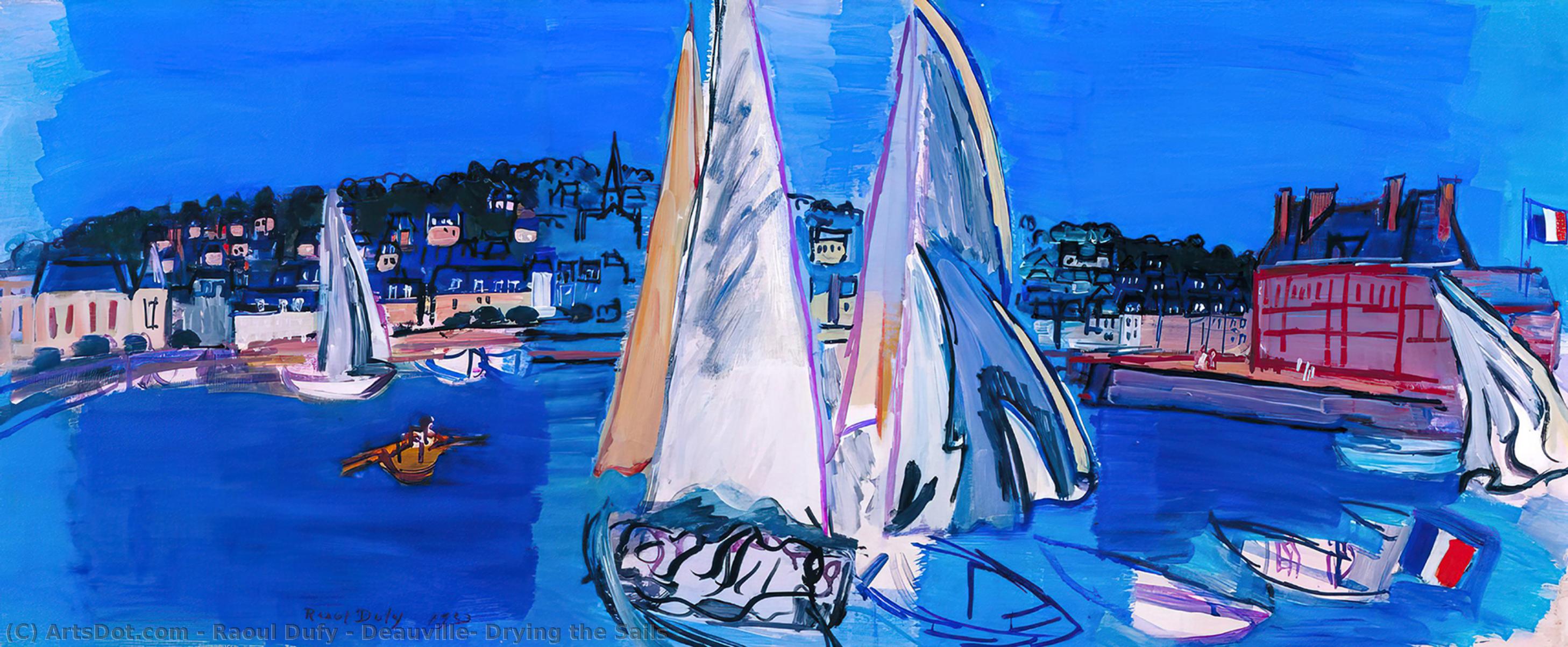 Deauville, Drying The Sails — ラウル・デュフィ