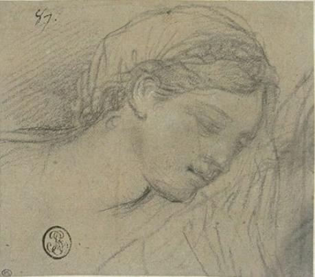 Woman's Head In Profile To The Right — Pietro Da Cortona