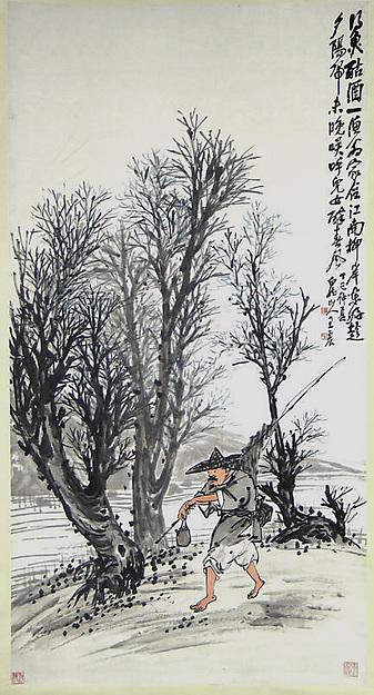 近代 王震 漁翁圖 軸 Returning Fisherman — Wang Zhen