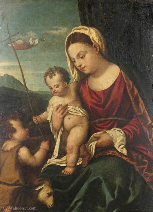 Madonna And Child With The Infant Saint John — Polidoro Lanzani