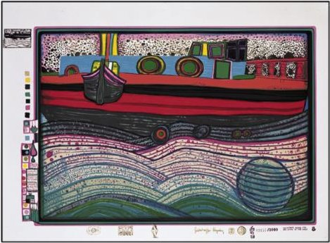 A Regentag On Waves Of Love — Friedensreich Hundertwasser