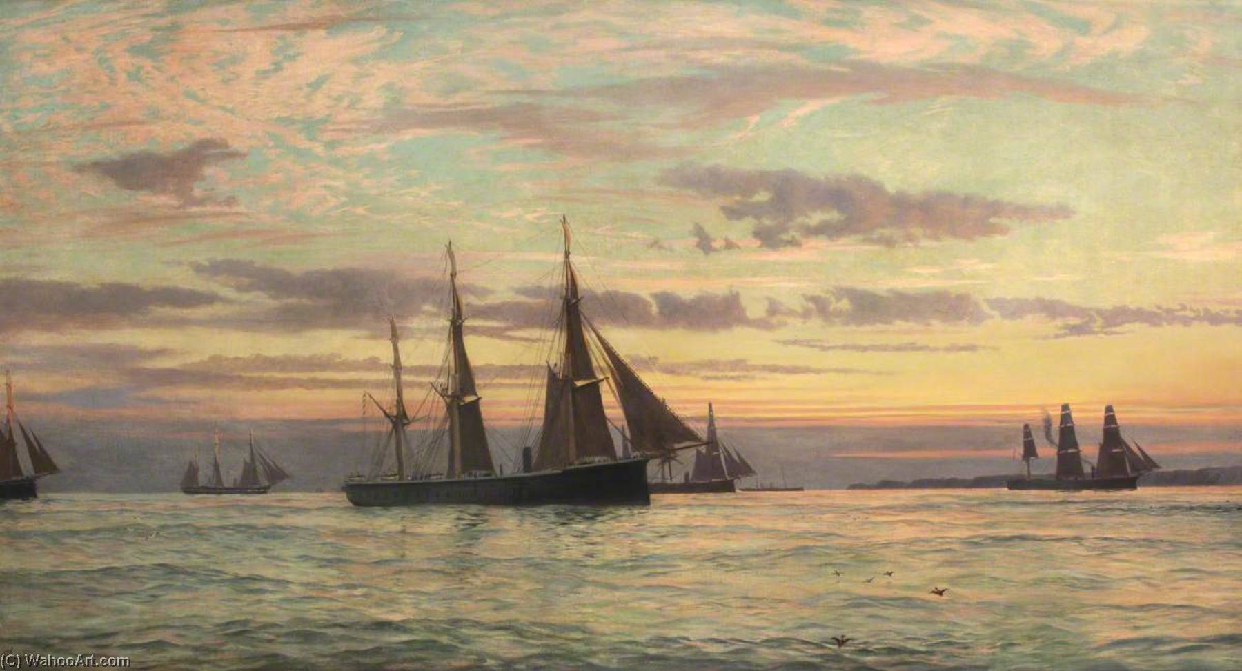 The Channel Fleet Off The Lizard, Summer 1869 — Charles Parsons Knight