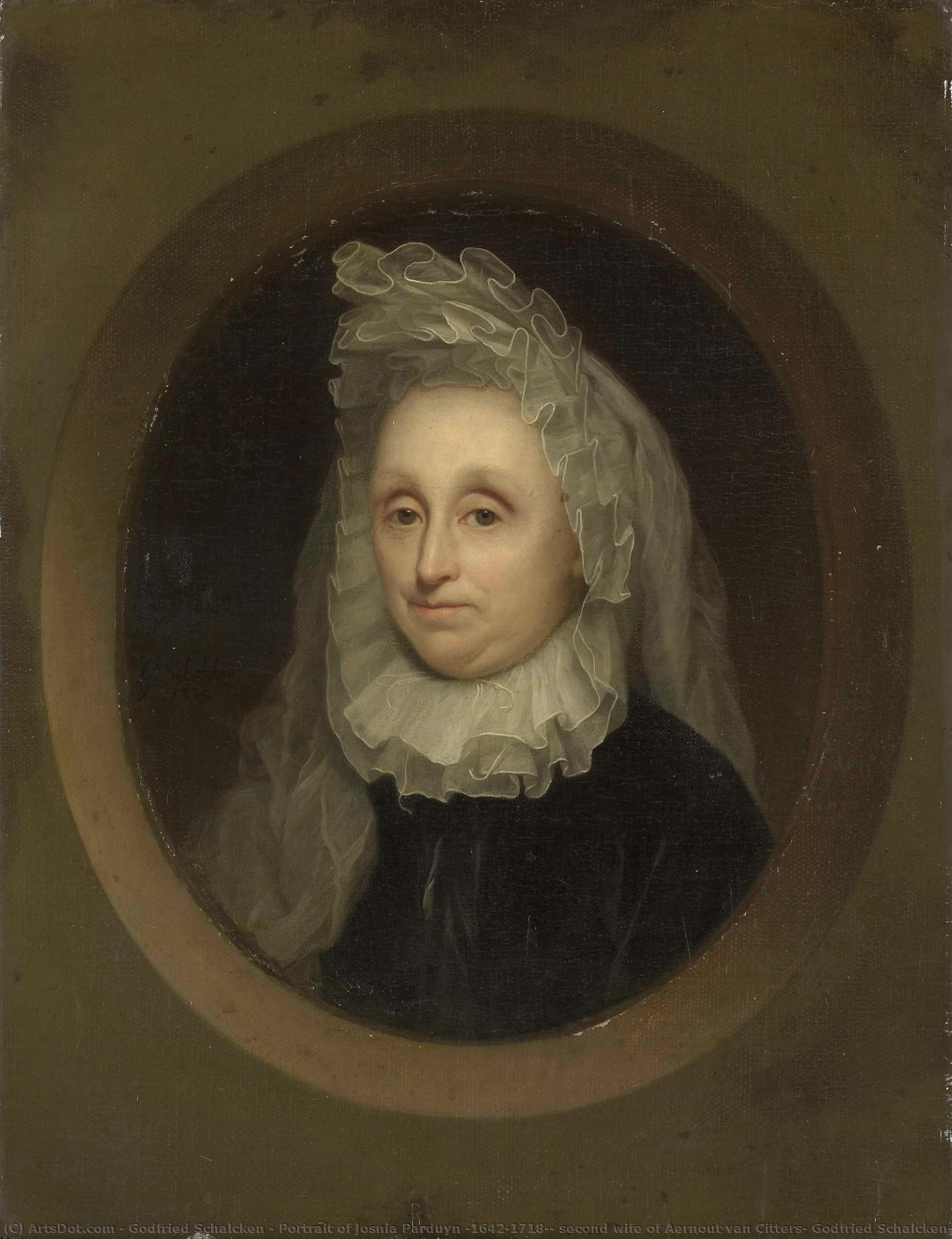 Portrait Of Josnia Parduyn (1642-1718), Second Wife Of Aernout Van Citters, Godfried Schalcken, 1705 — Godfried Schalcken