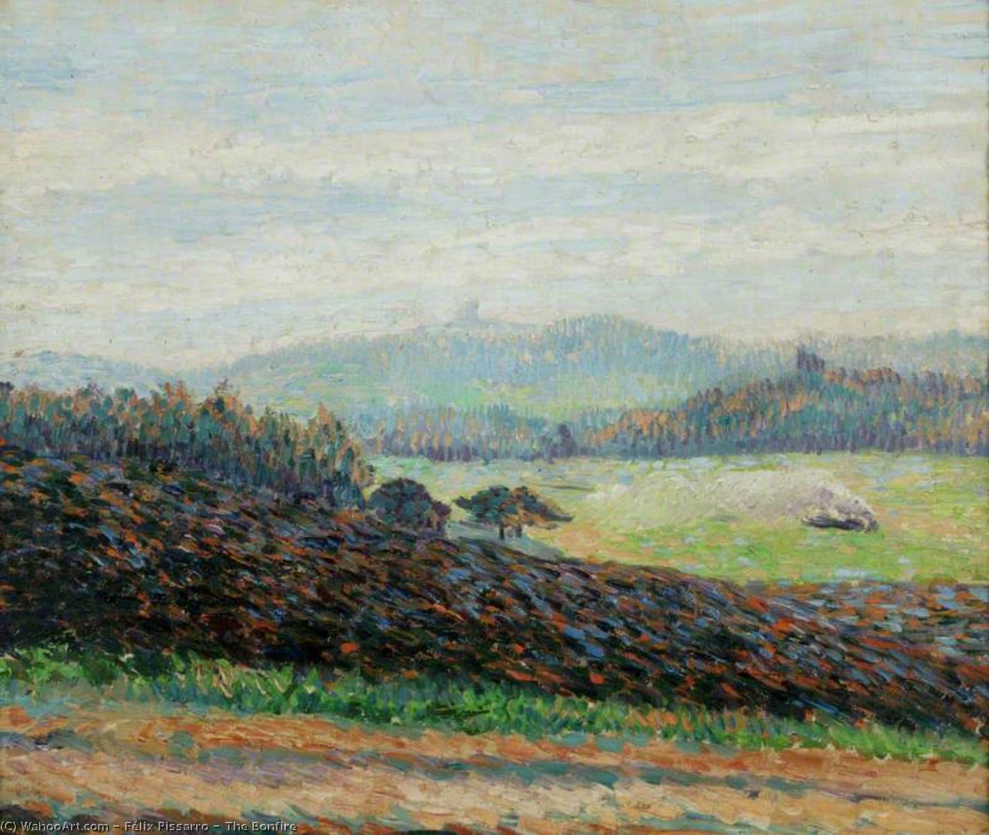 The Bonfire — Félix Pissarro