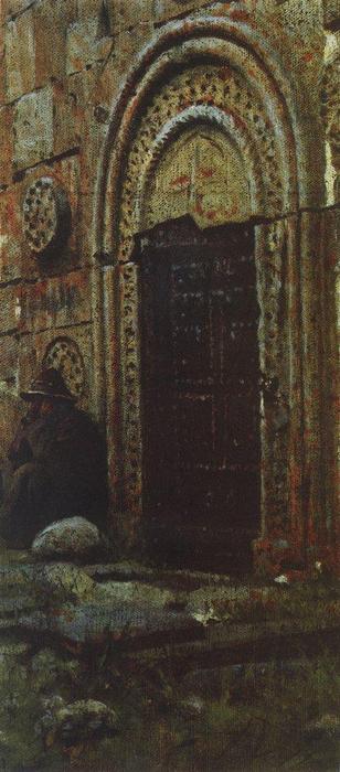 The Entrance Door To The Church Under The Kazbek — Vasily Vasilievich Vereshchagin