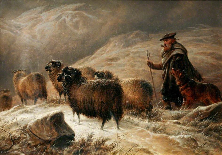 On The Hills Of Scotland, Winter — Charles Jones