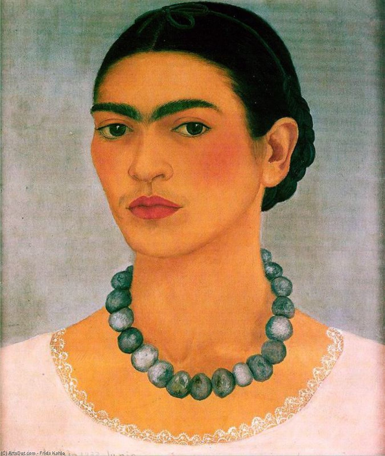 Portrait With Heavy Necklace — Frida Kahlo