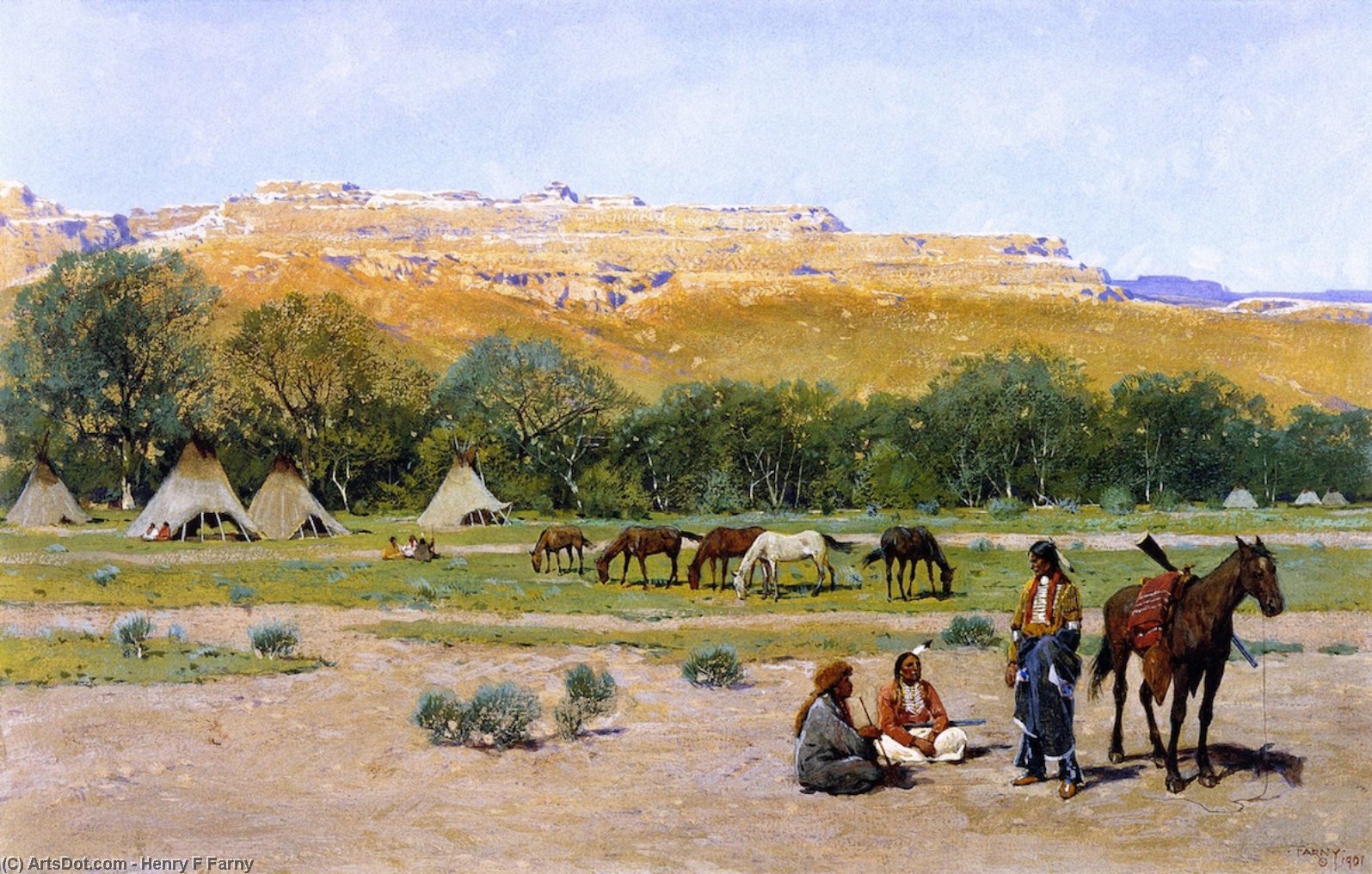 Indian Encampment — Henry F Farny
