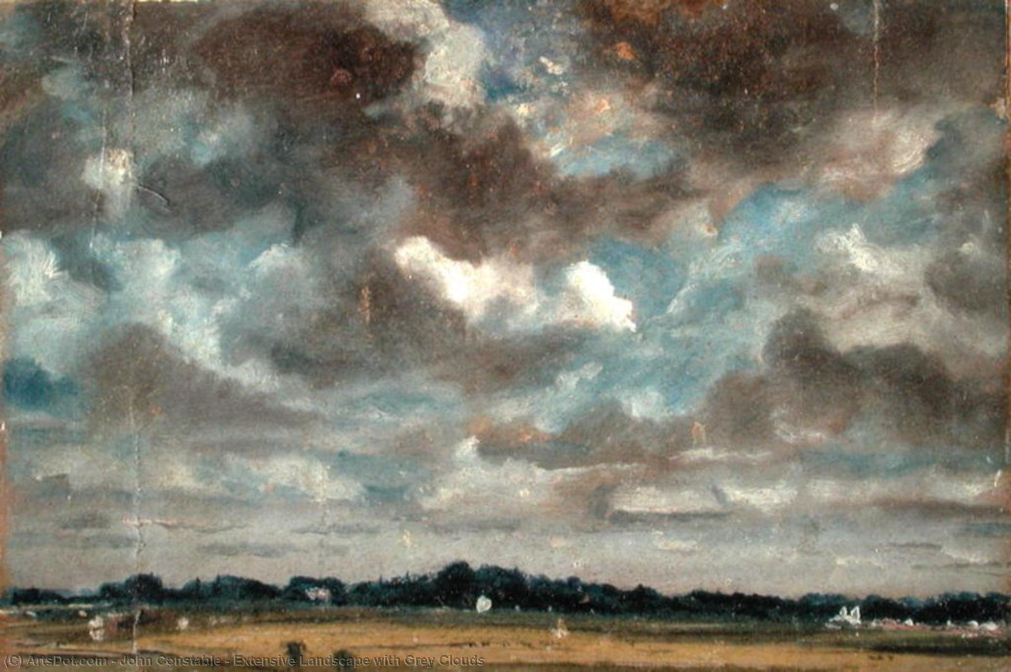 Extensive Landscape With Grey Clouds — Джон Констебл