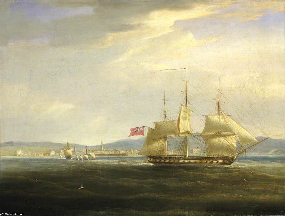Hms 'mercury' Cuts Out The French Gunboat 'leda' From Rovigno — William John Huggins