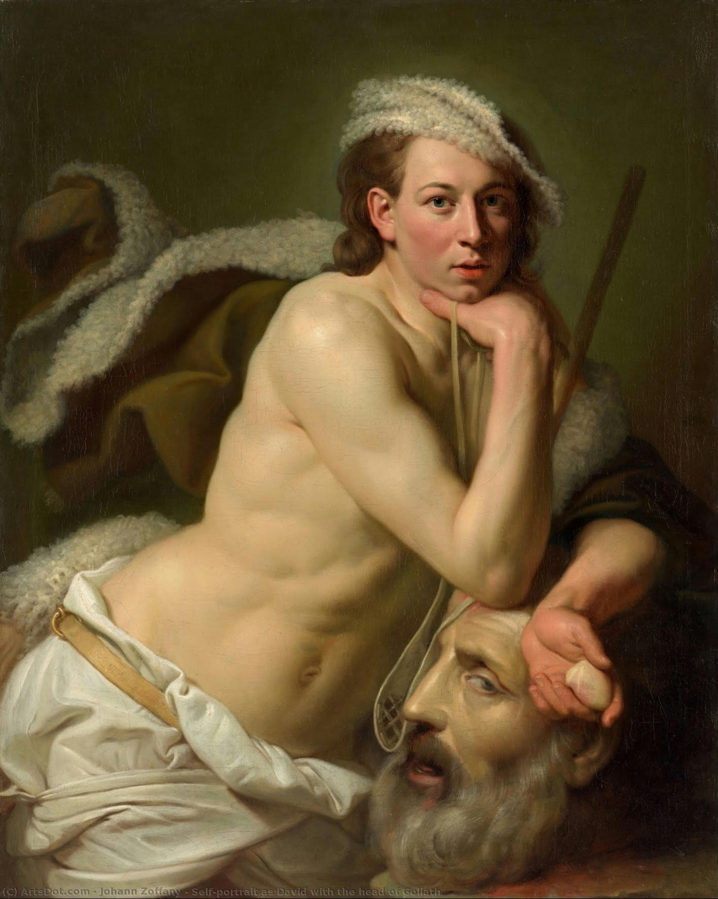 Self-portrait As David With The Head Of Goliath — Johann Zoffany