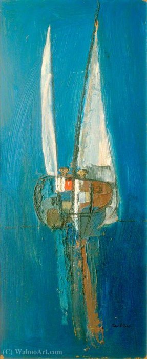 Men With Sails, Bay Of Mont St Michel — Peter Oliver