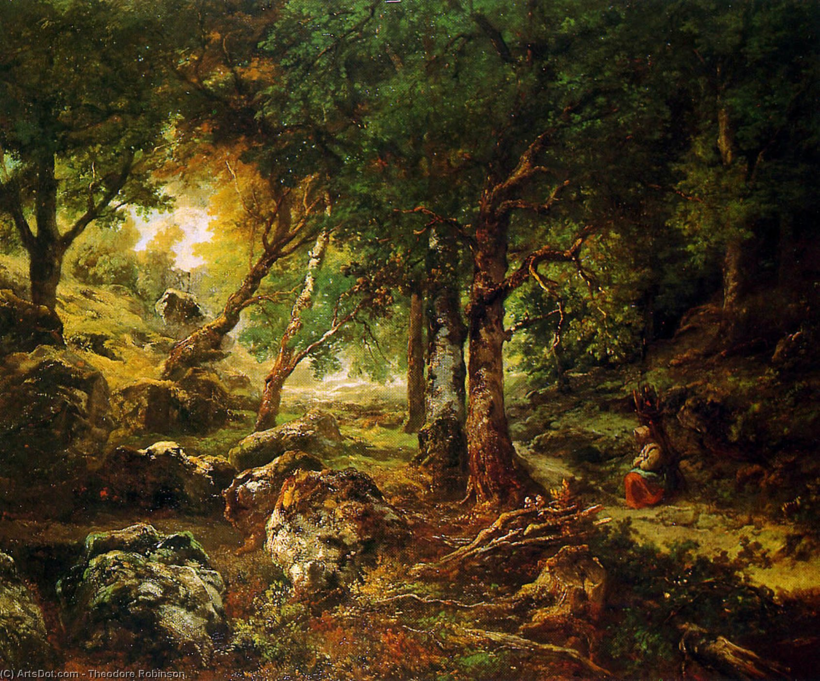 Forest Landscape Sun — Теодор Робинсон