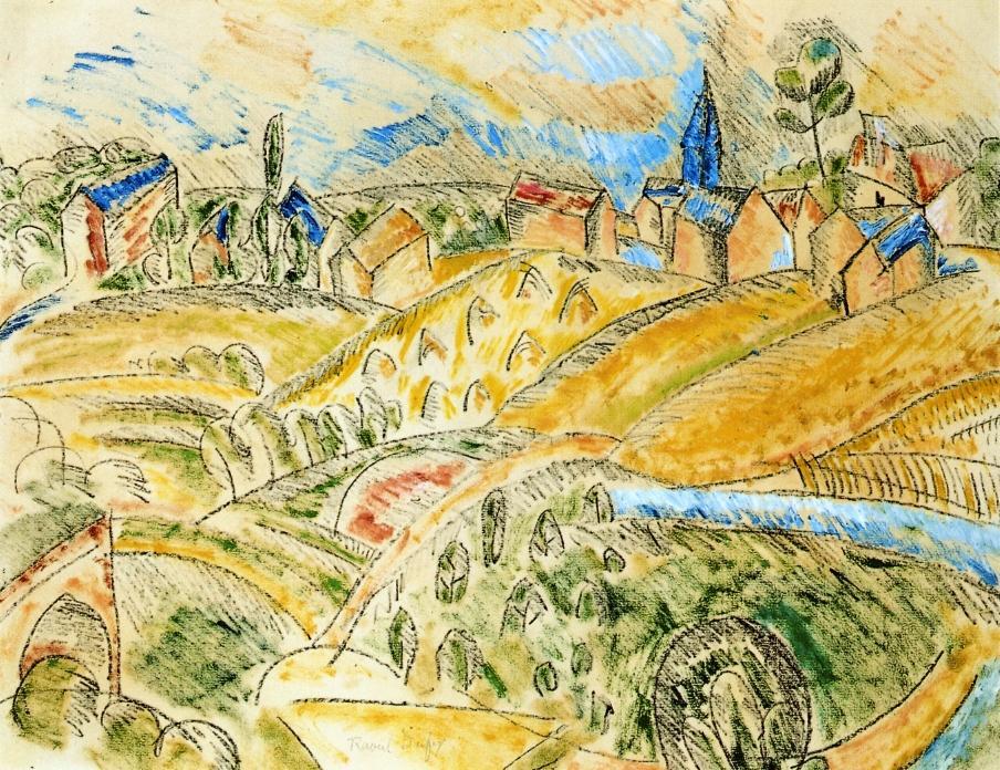Cubist Landscape With Haystacks — Raoul Dufy