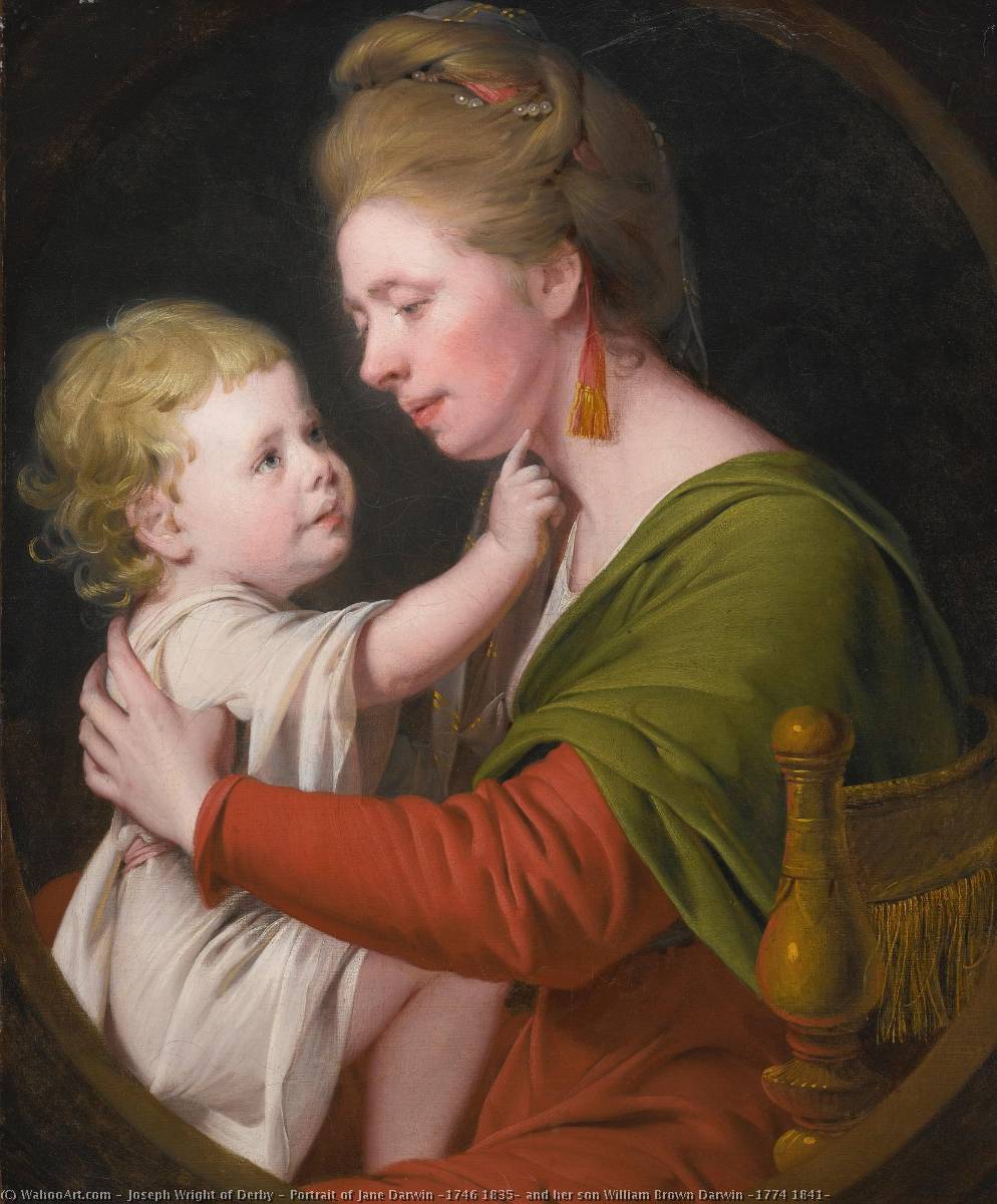 Portrait Of Jane Darwin (1746 1835) And Her Son William Brown Darwin (1774 1841) — Joseph Wright Of Derby