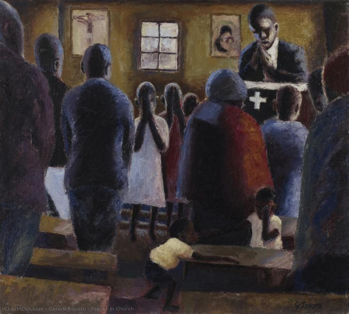 Prayer In Church — Gerard Sekoto