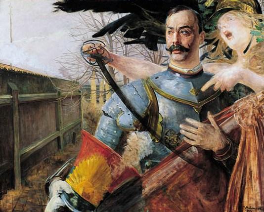 Portrait Of Wojciech Kossak With Bellona — Jacek Malczewski