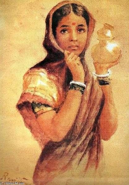 The Milkmaid — Raja Ravi Varma