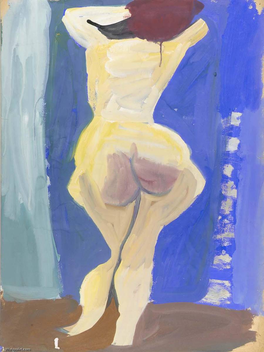 Back Of Standing Female Nude — William H. Johnson