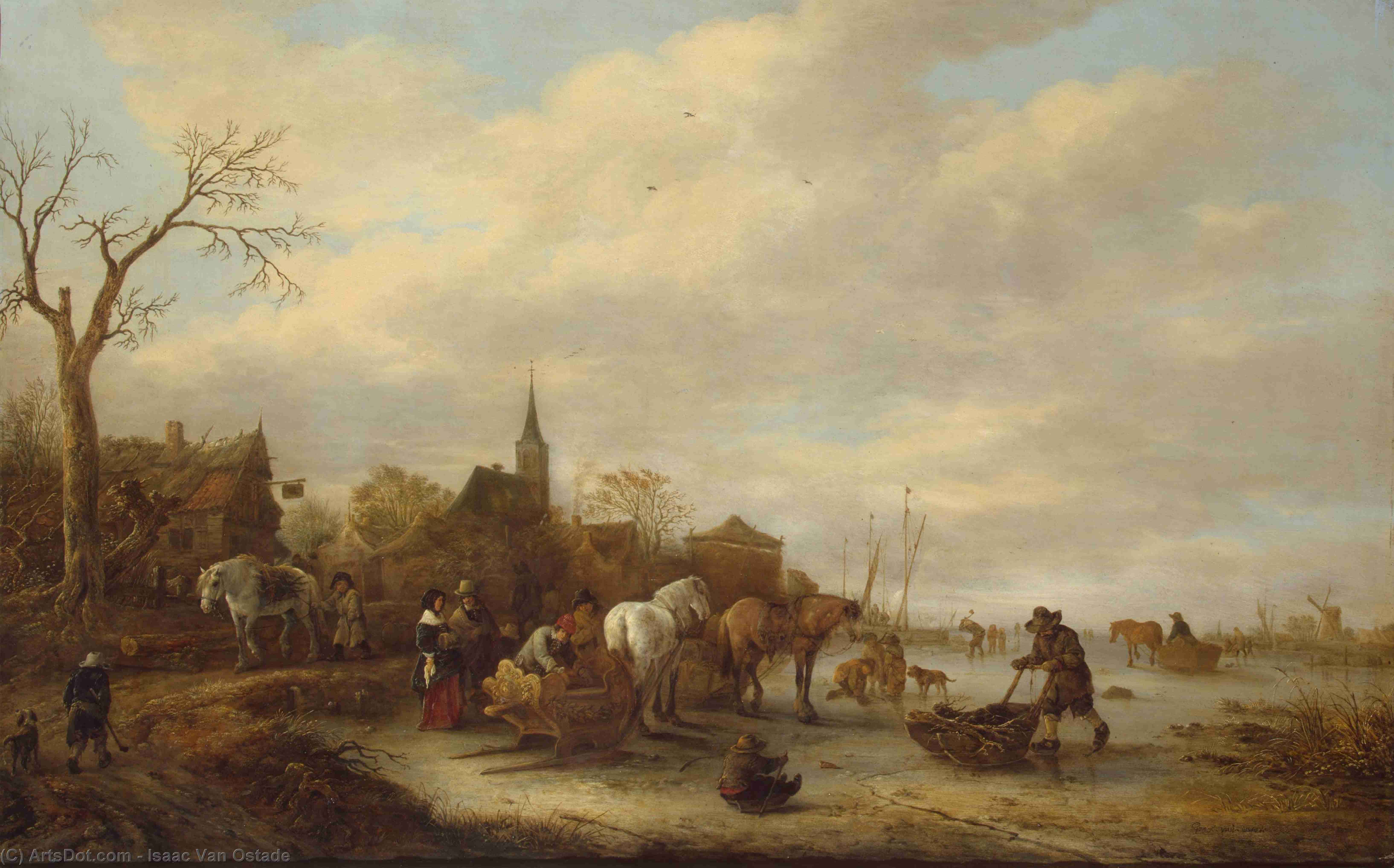 Winter Landscape — Isaac Van Ostade