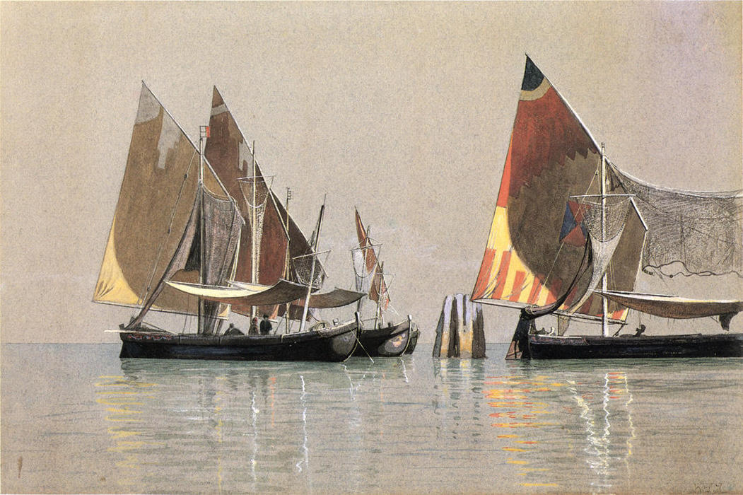 Italian Boats, Venice — William Stanley Haseltine
