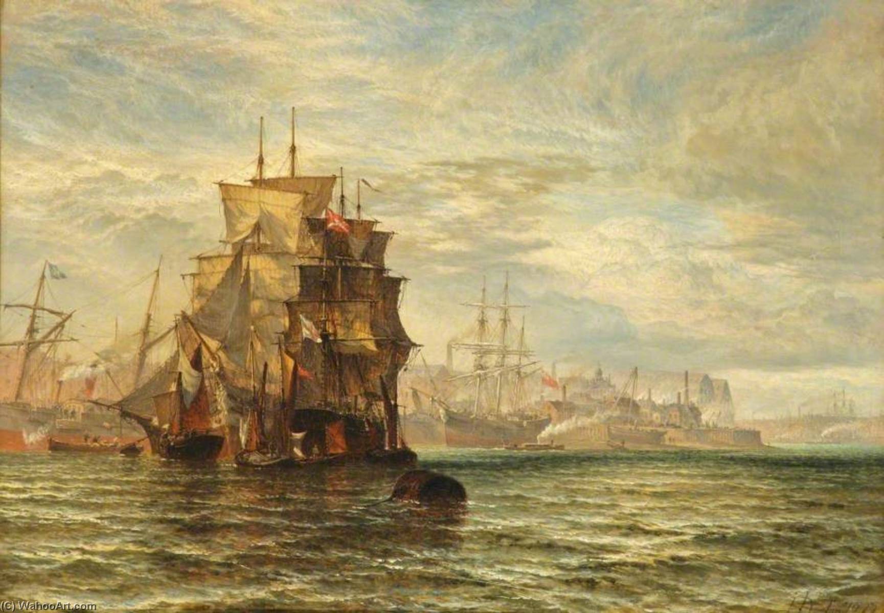 The Thames From Deptford — ヘンリー・トーマス・ドーソン