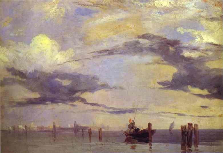 View Of The Lagoon Near Venice — Richard Parkes Bonington