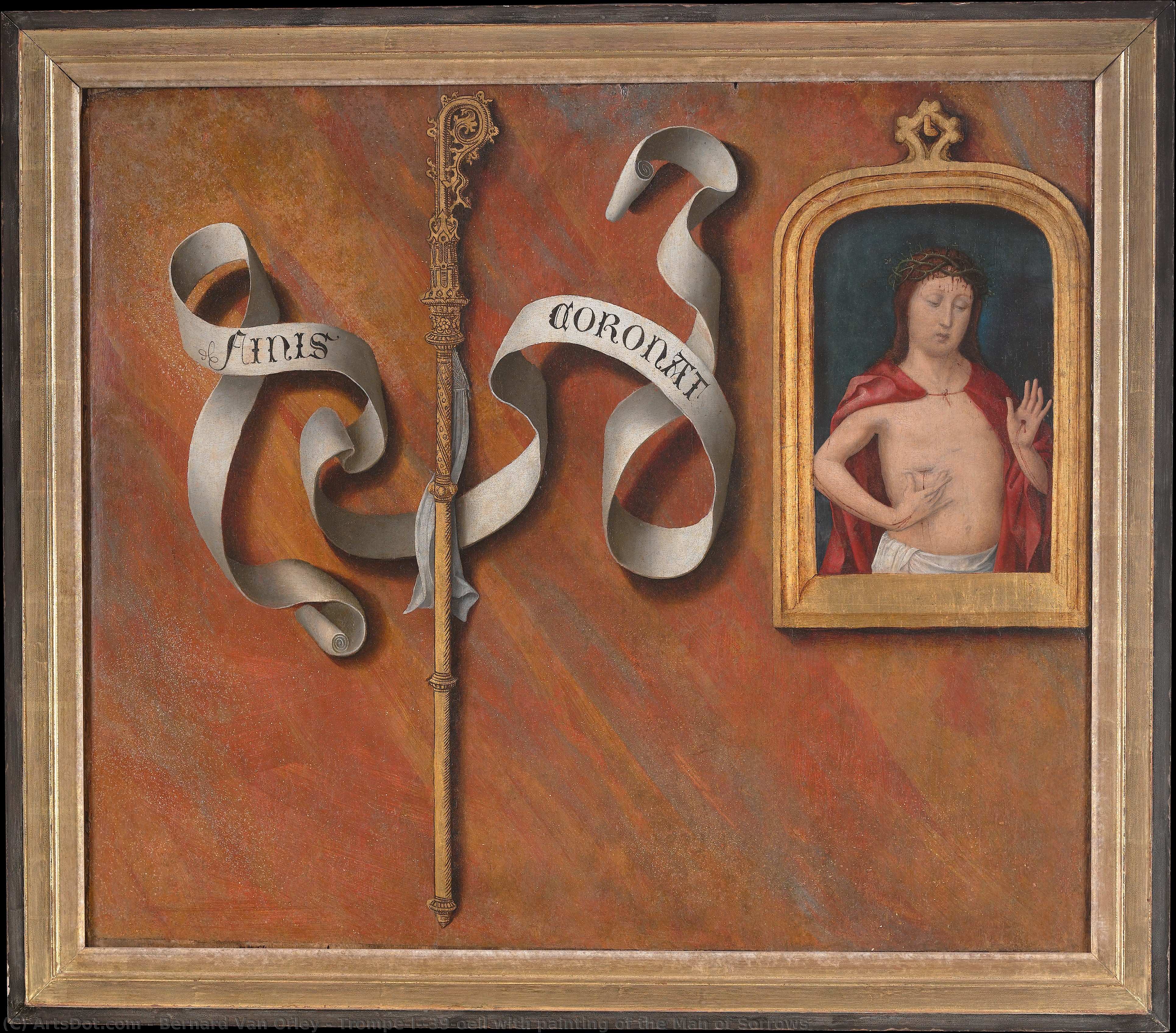 Trompe-l'oeil With Painting Of The Man Of Sorrows — Bernard Van Orley