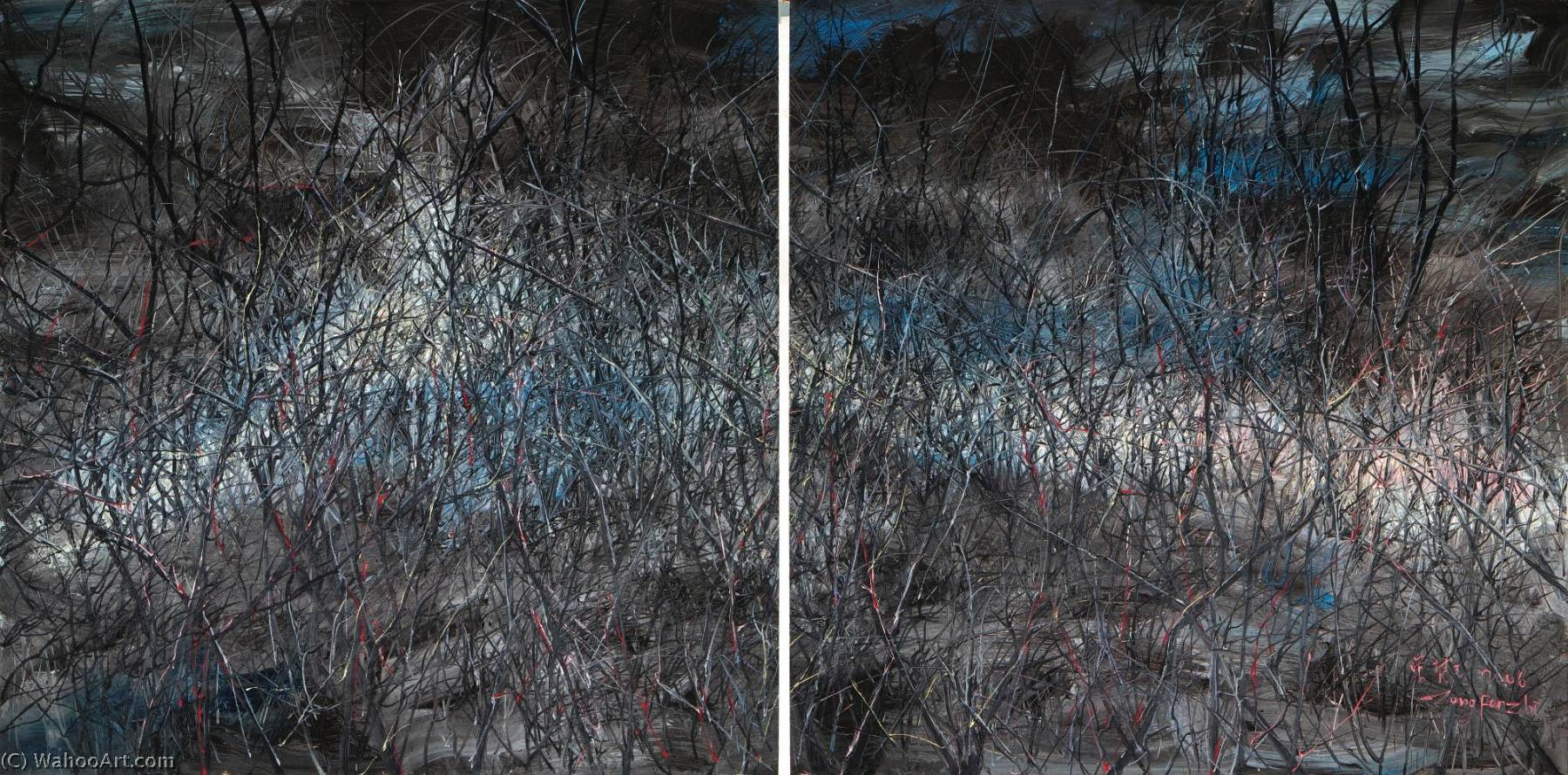 This Land So Rich In Beauty No. 6 (diptych) — Zeng Fanzhi