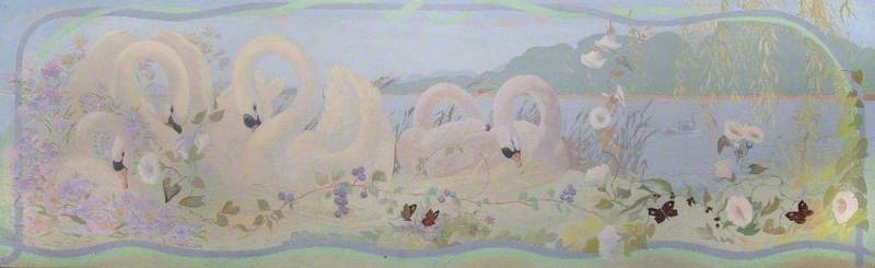 Bevy Of Swans (detail) (part 4 Of 8) — Anne Toms