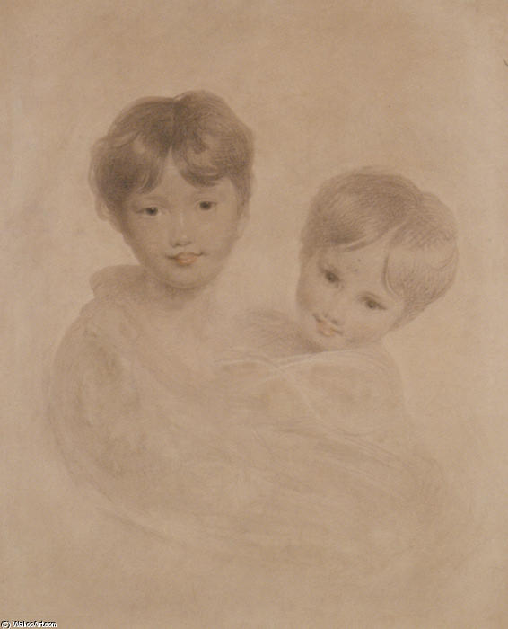 Portrait Sketch Of Two Boys — Sir Thomas Lawrence