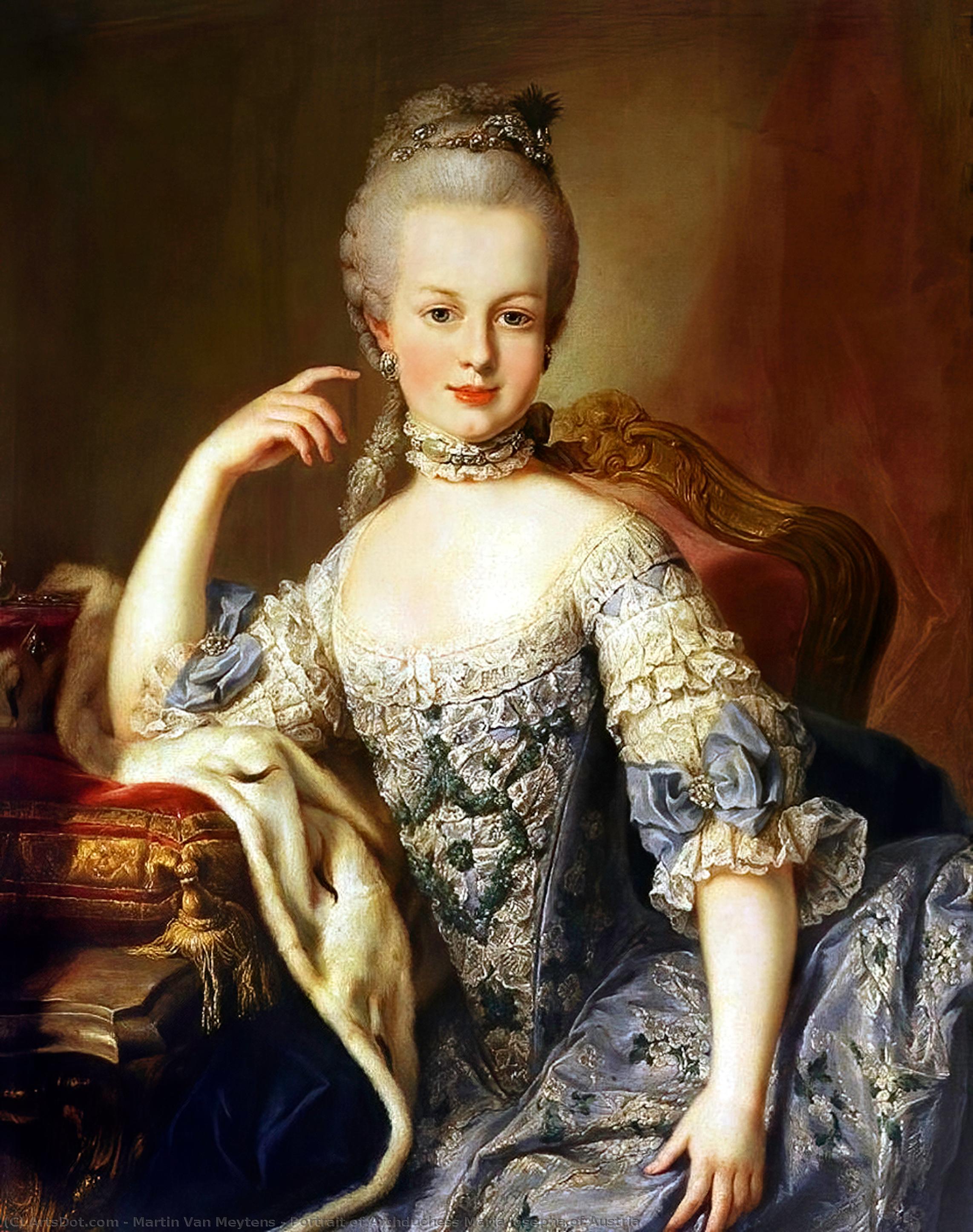 Portrait Of Archduchess Maria Josepha Of Austria — Martin Van Meytens