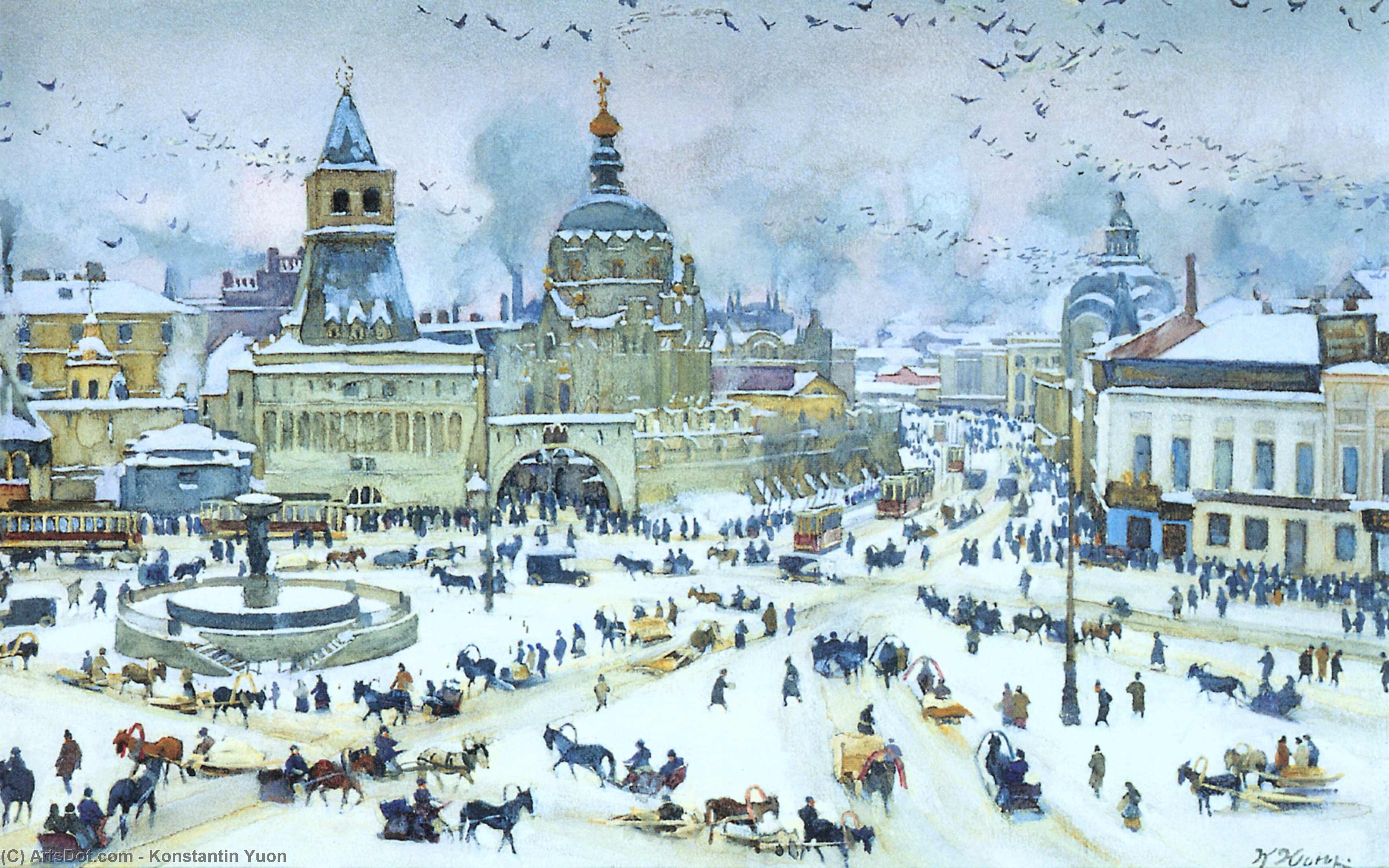The Lubyanskaya Square In Winter — Konstantin Yuon