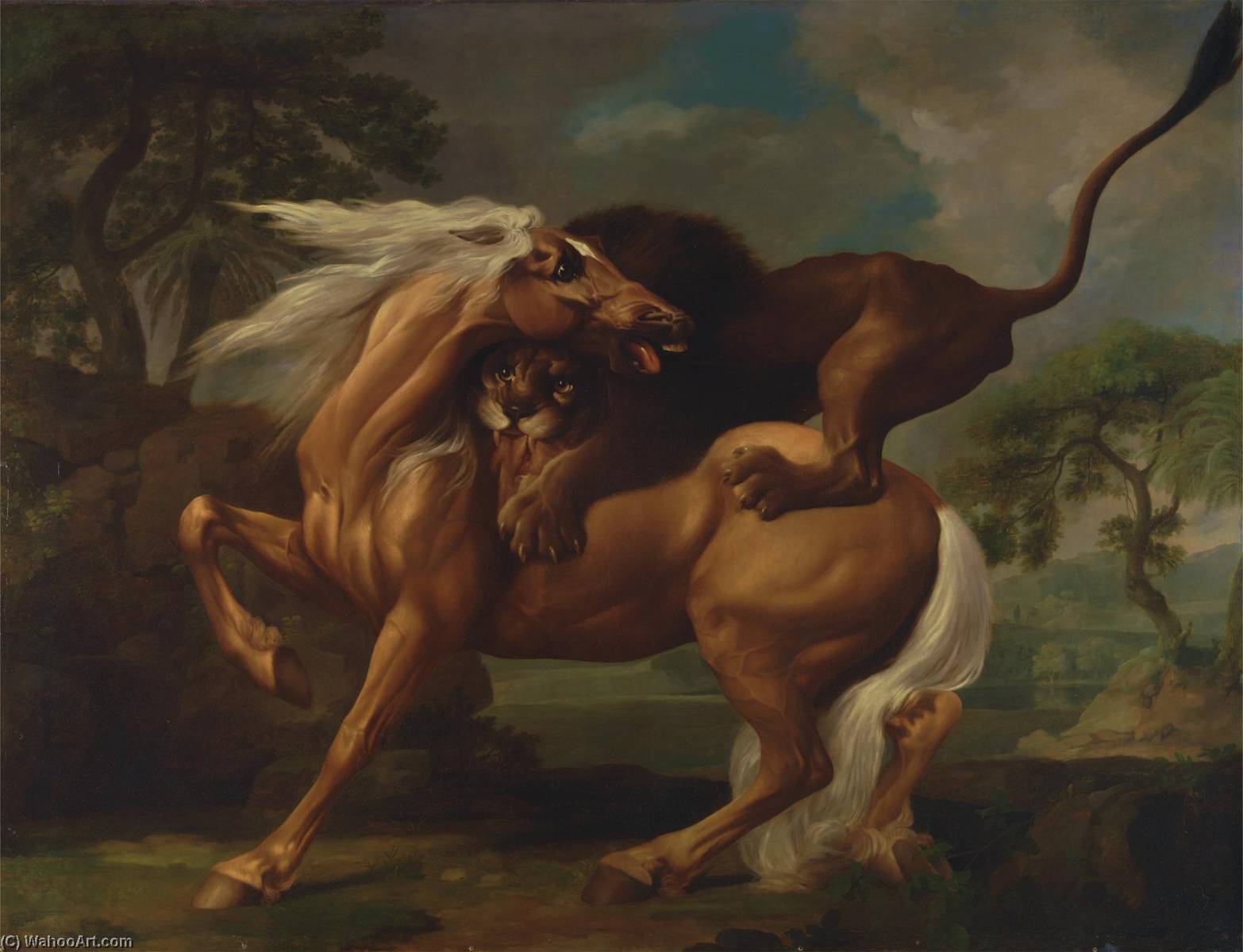 Lion Attacking A Horse — George Stubbs