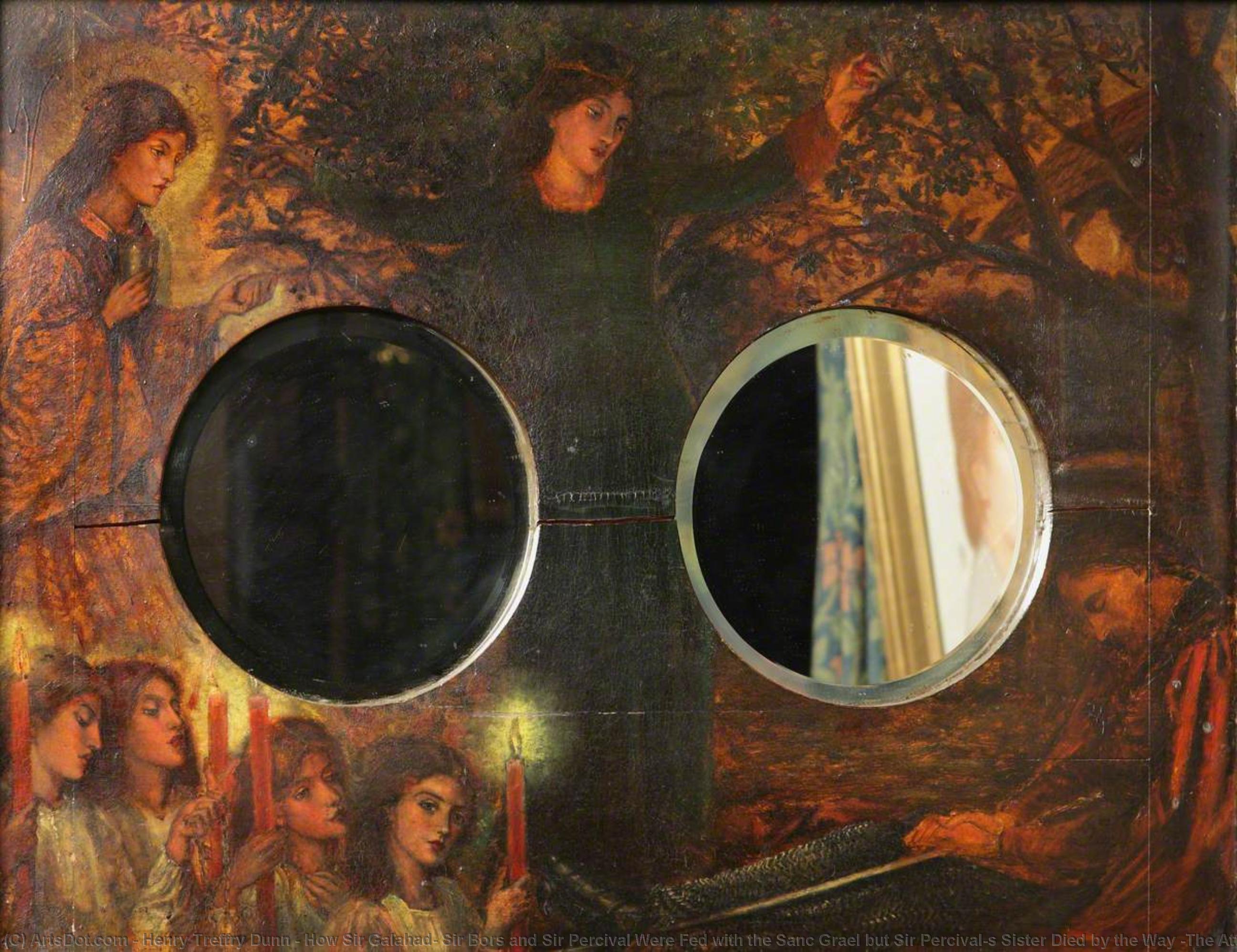 How Sir Galahad, Sir Bors And Sir Percival Were Fed With The Sanc Grael But Sir Percival's Sister Died By The Way (the Attainment Of The Sanc Grael) — Henry Treffry Dunn