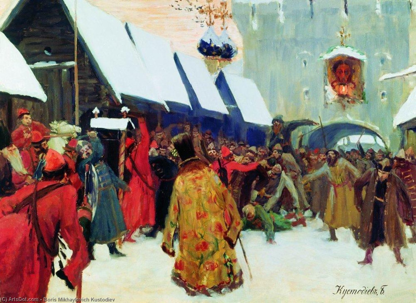 Revolt Against The Boyars In The Old Russia — Boris Mikhailovich Kustodiev