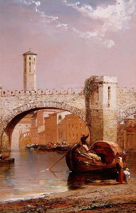 The Old Bridge, Verona — Arthur Joseph Meadows