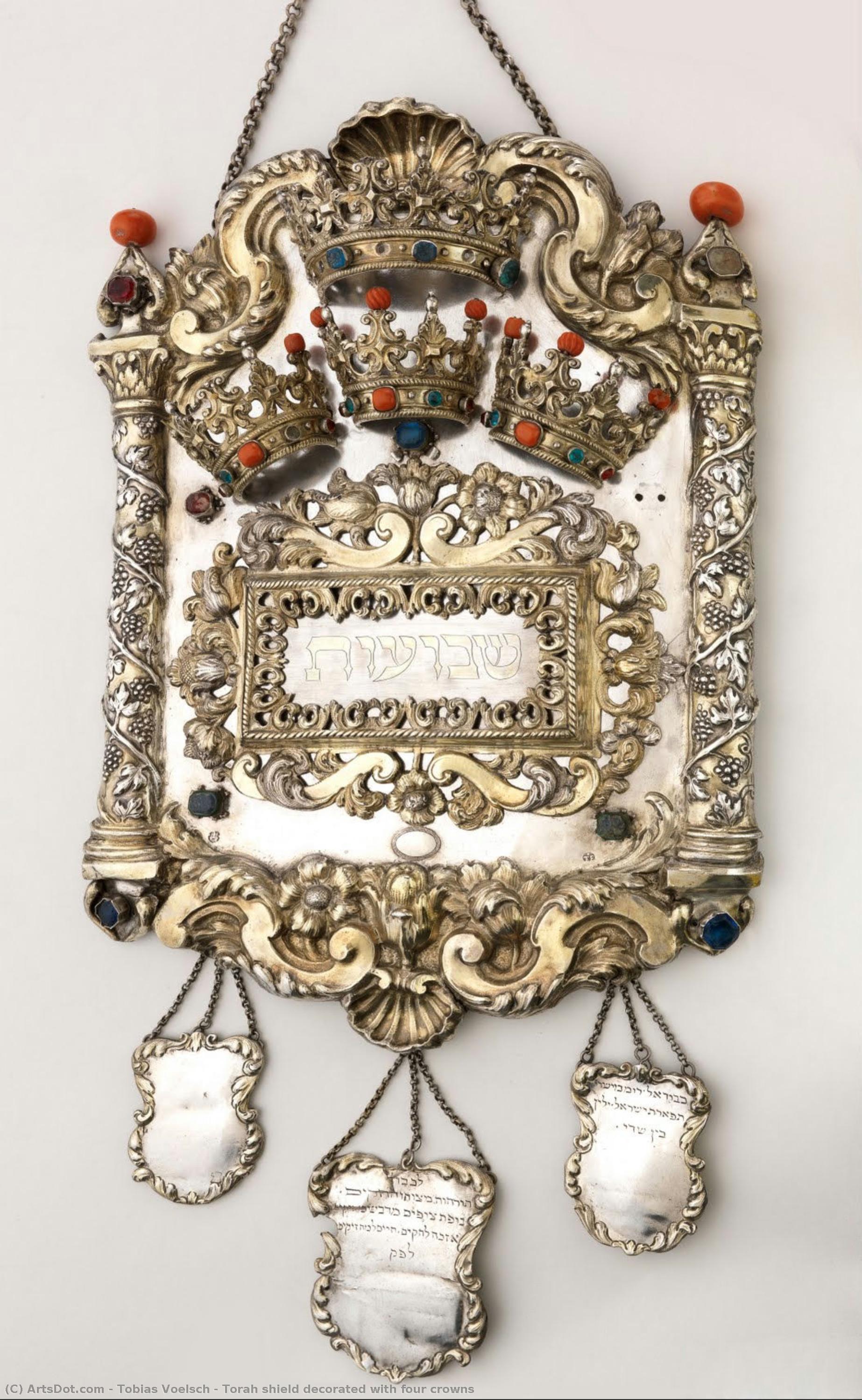 Torah Shield Decorated With Four Crowns — Tobias Voelsch