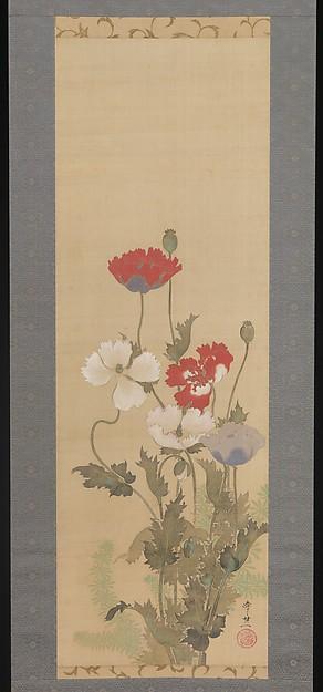 芥子図 Poppies — Suzuki Kiitsu