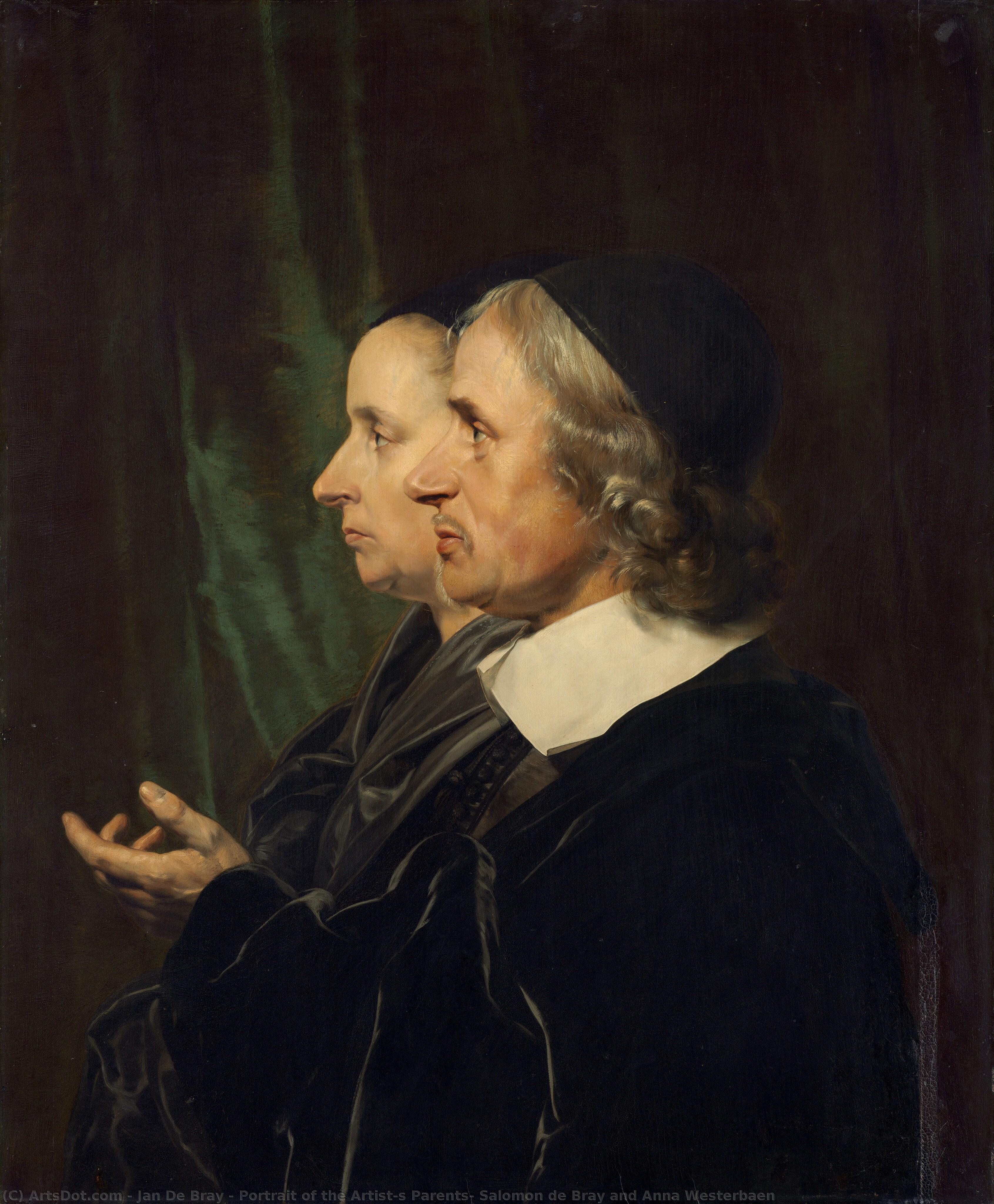 Portrait Of The Artist's Parents, Salomon De Bray And Anna Westerbaen — Jan De Bray