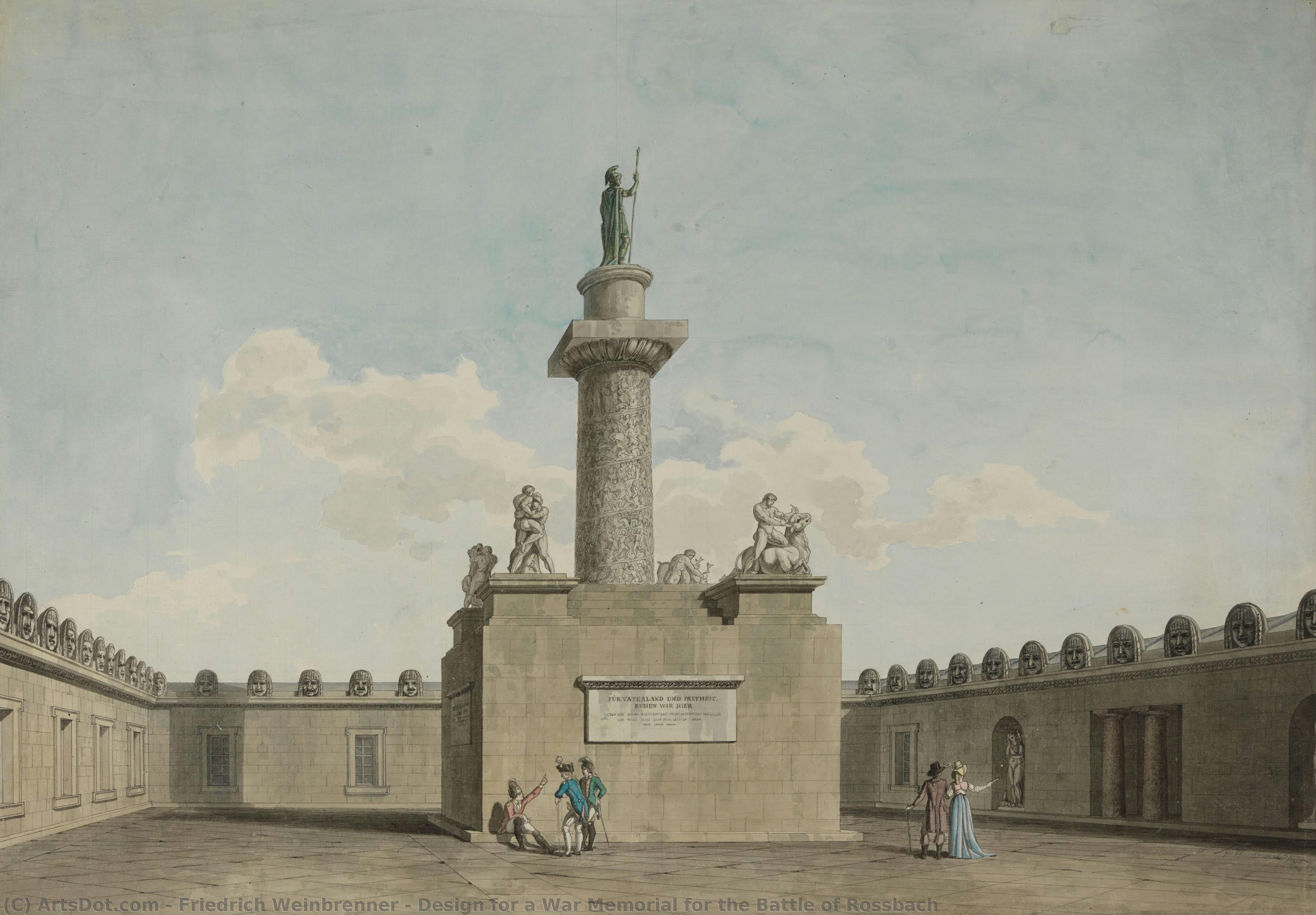 Design For A War Memorial For The Battle Of Rossbach — Friedrich Weinbrenner