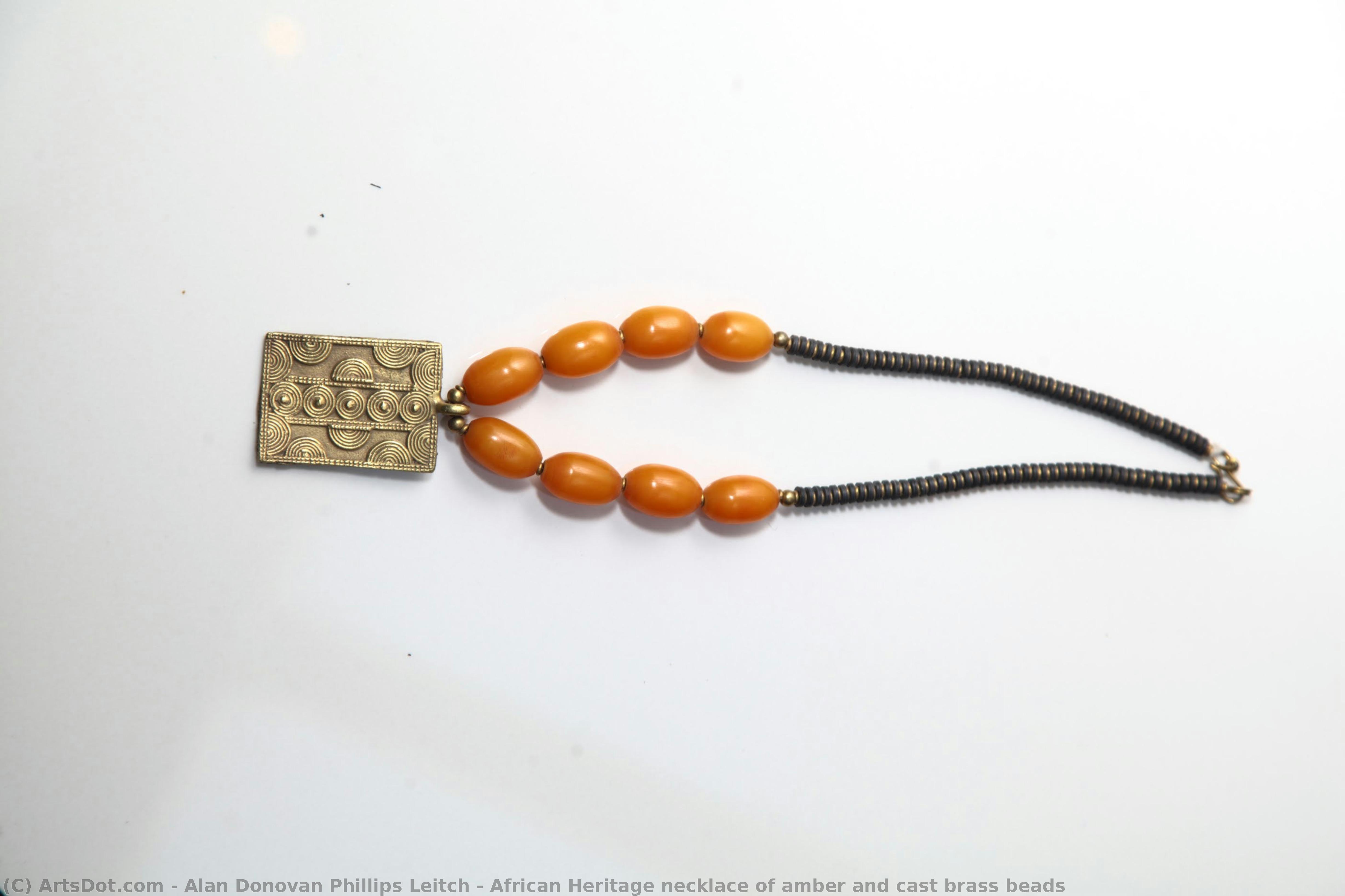 African Heritage Necklace Of Amber And Cast Brass Beads — Alan Donovan Phillips Leitch