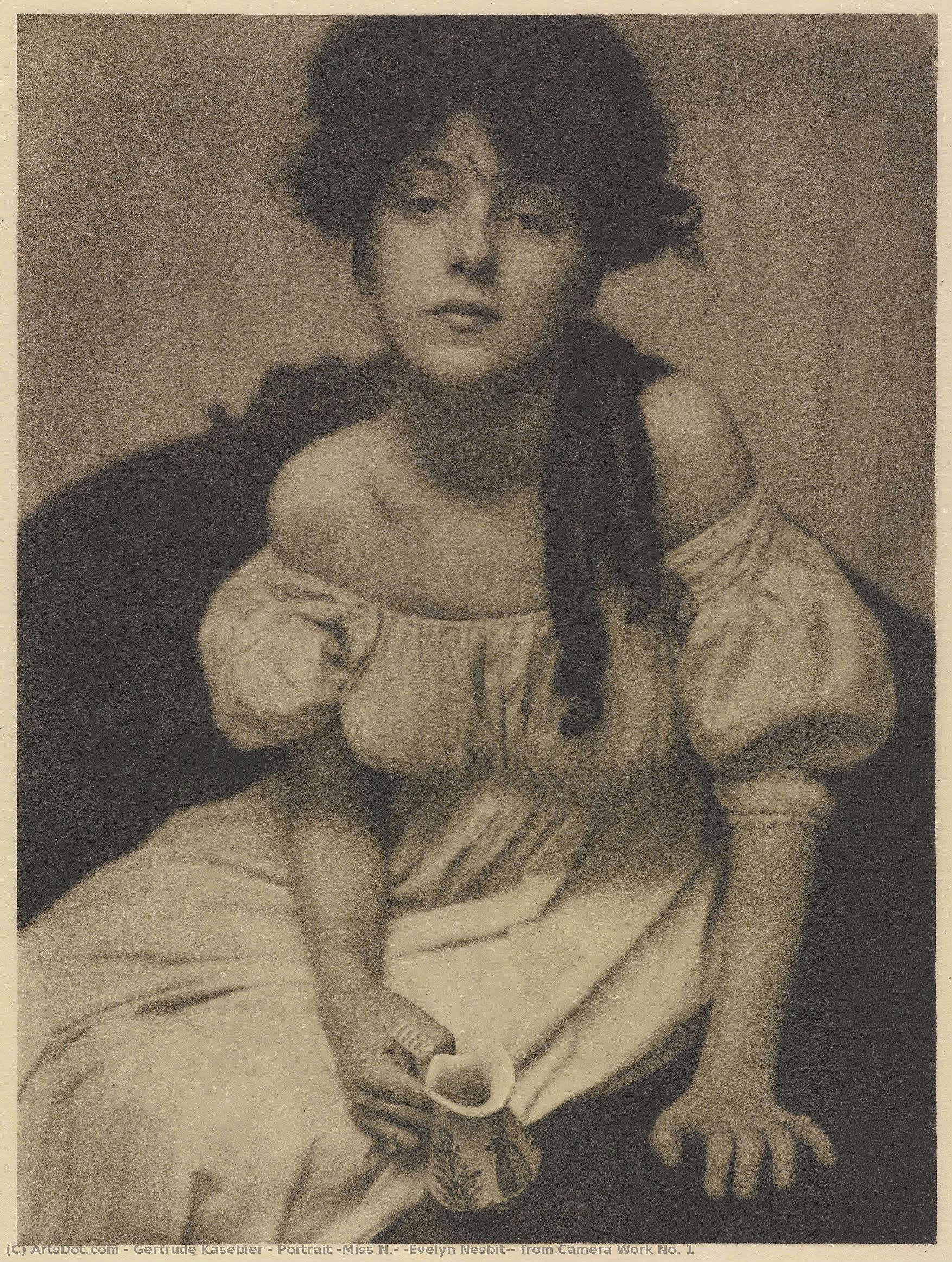 Portrait (miss N.) [evelyn Nesbit], From Camera Work No. 1 — Gertrud Kejsebier