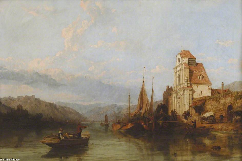 On The Meuse Near Liege — George Clarkson Stanfield