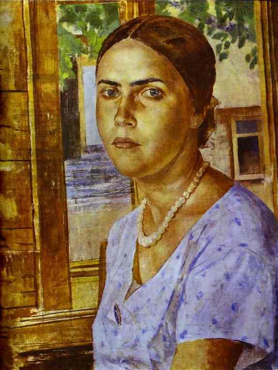 Woman By The Window — Kuzma Petrov-vodkin