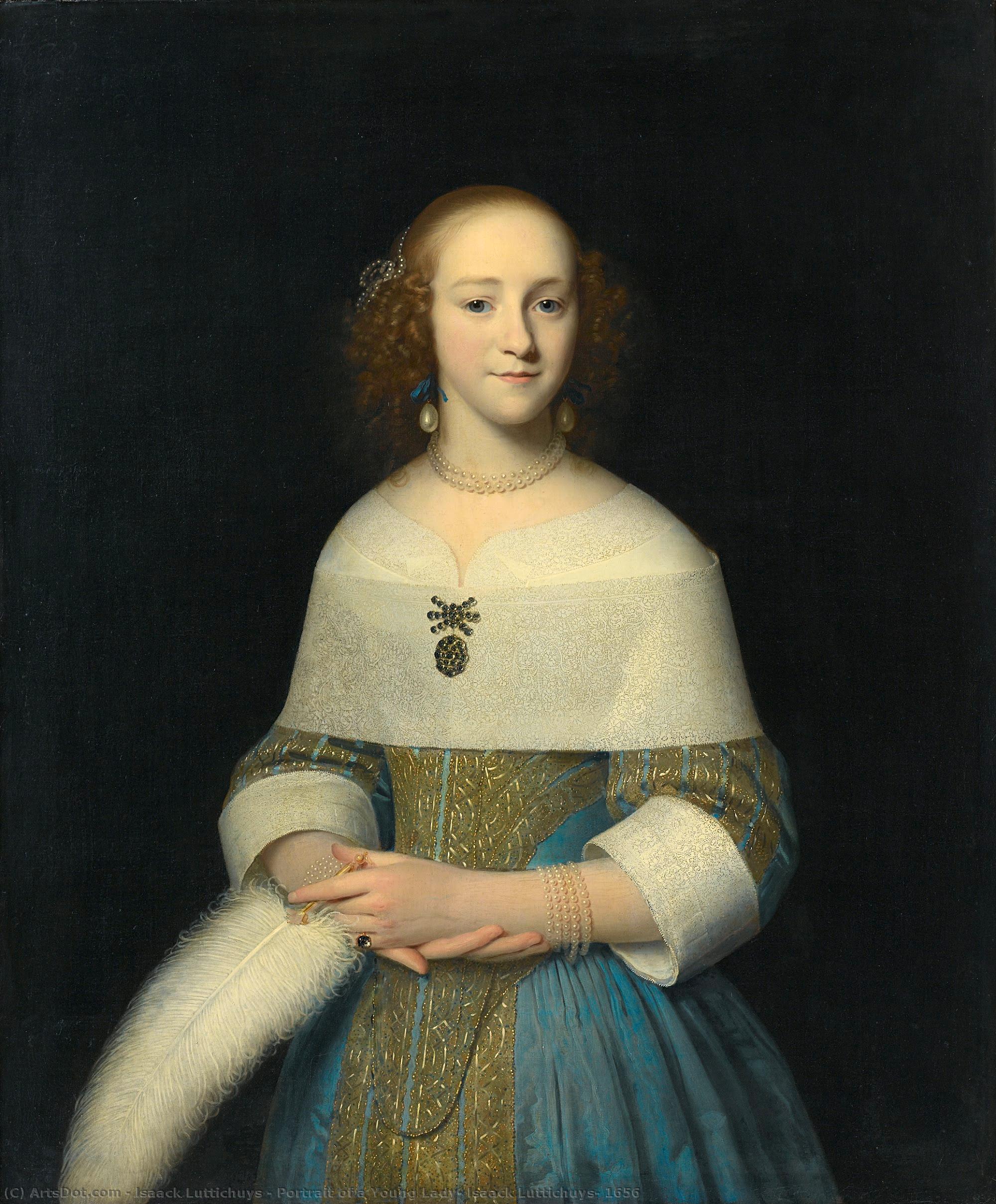 Portrait Of A Young Lady, Isaack Luttichuys, 1656 — Isaack Littlehouse